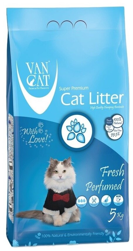 Van Cat ვან ქეთი კატის ტუალეტის ქვიშა ზღვის სურნელით  5კგ 