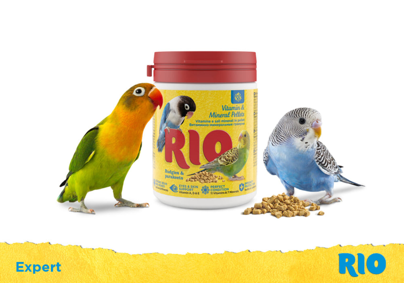 Rio რიო თუთიყუშის ვიტამინი და მინერალური მარცვლები